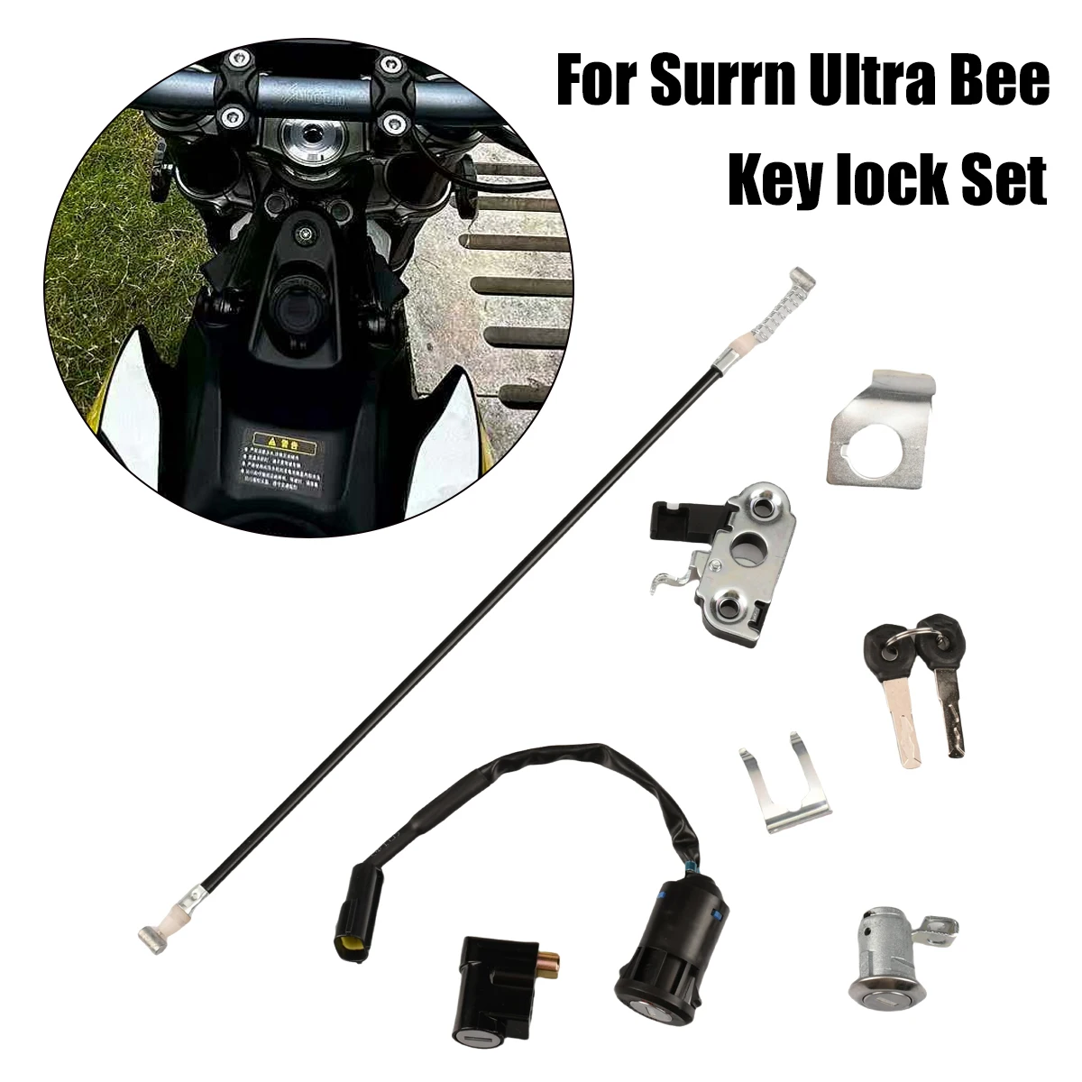 

For Surrn Ultra Bee Original Whole Ebike Lock Full Bike Three Sets Locks Electric Motorcycle Lock Kits OEM Key Switch Sets
