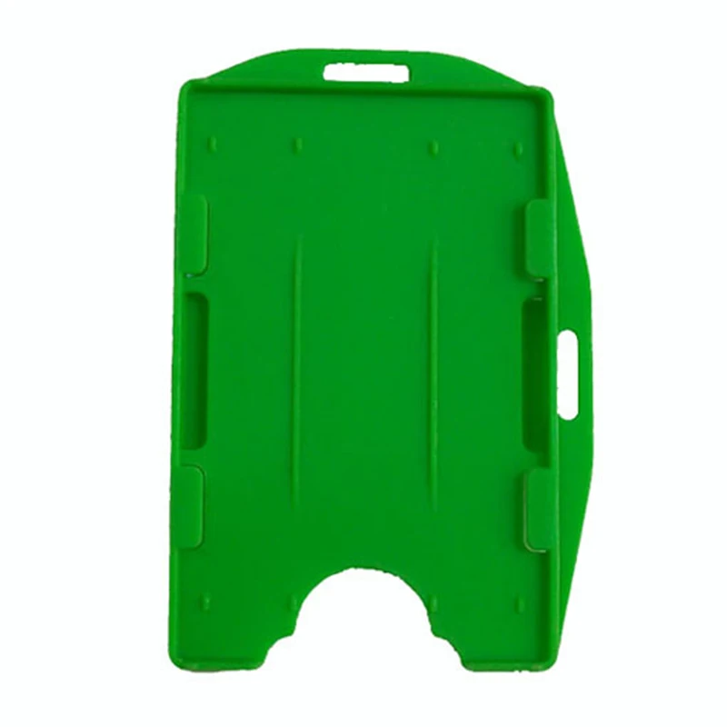 Double Sided Card Holder Portable Multi-use Hard Badge Work ID Card Holder Protector Cover Case Transparent White Box Card Sleev