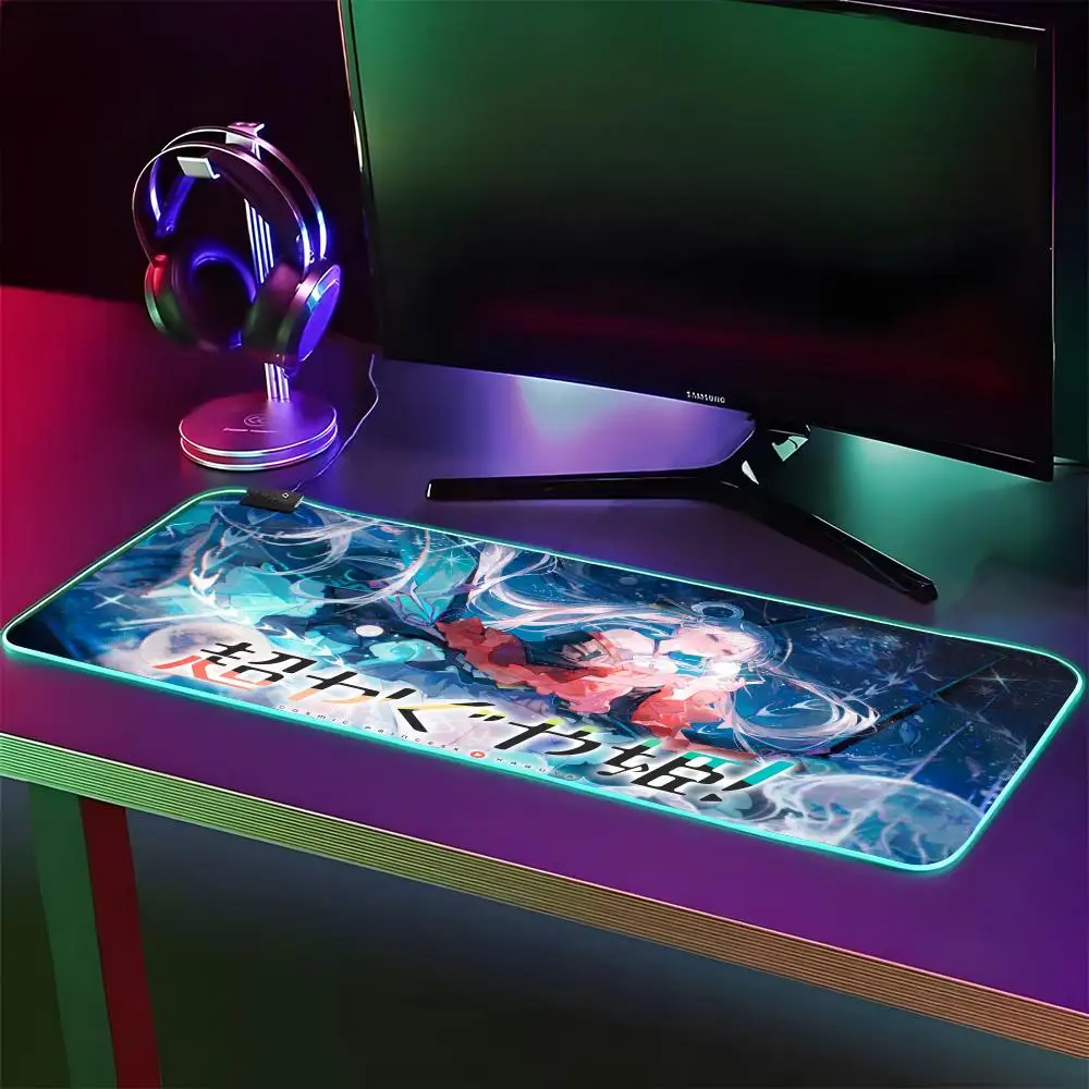 Cosmic Princess Mouse Pad RGB Gaming Mouse Pad Desk Mat HD Gamer Large LED Light XXL MousePads