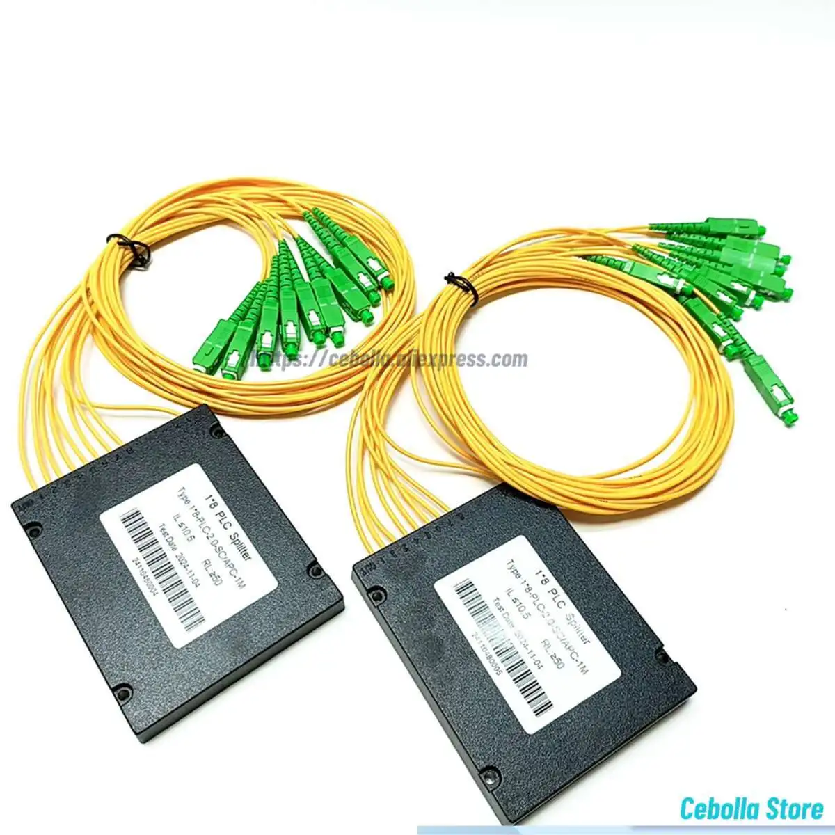 1X8 SC/APC PLC 0,9 mm 1 m SC/APC Glasfaser-Splitter SM Single Mode G657A1 PVC FTTH Glasfaser-Splitter