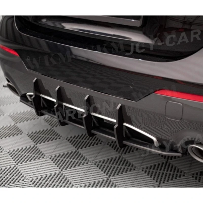 

JCYECF ABS Rear Bumper Diffuser Spoiler Canards Splitters Trims For BMW 4 Series G22 G23 Coupe 2021 + Car Accessories