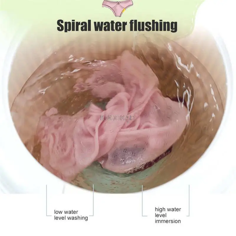 Mini Powered Portable Desktop Laundry Washer 18W Ultrasonic Clothes Washing Machine Turbines Designed Spiral Water Flushing 8L