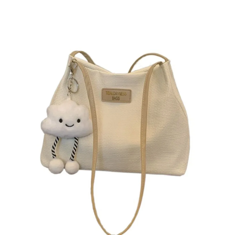 

Cute Korean Style Shoulder Bag Women Large Capacity New Design PU Underarm bag Retro Handbag Solid Tote Bag Outdoor