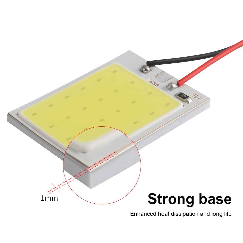 1pc T10 COB W5W lampadine di segnalazione a LED festone 31mm 36mm 39mm 41/42MM luci di lettura per interni auto cupola lampada targa bianco 12V