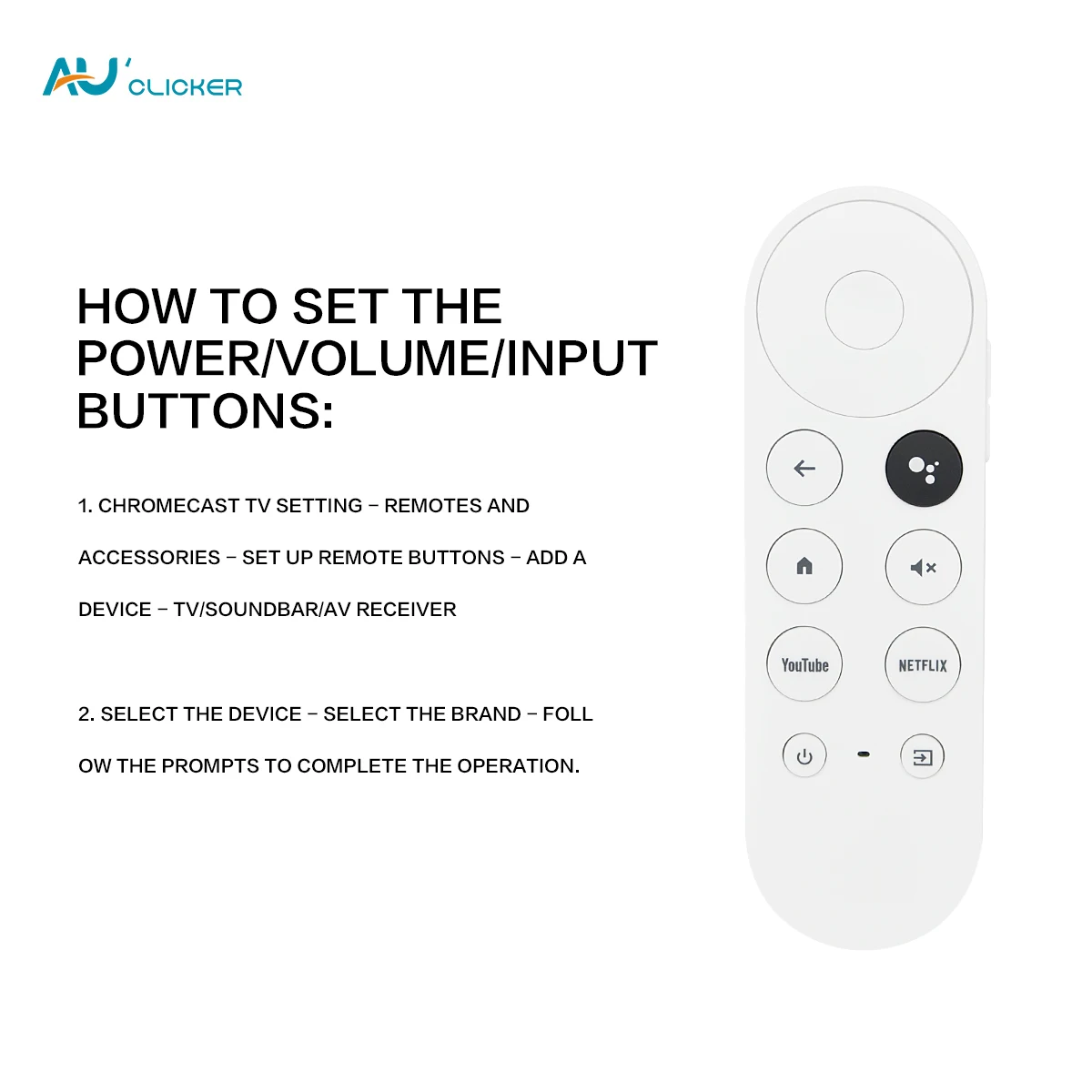 New Universal Remote Compatible With Google Chromecast 4k Snow Voice Remote for G9N9N/GA01409-US/GA01919-US/GA01920