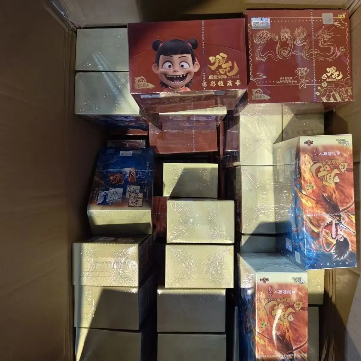 

Genuine Nezha Cards Devil Boy Conquers The Dragon King Gilded Light Shadow Special Card Anime Movie Collection Cards Toys