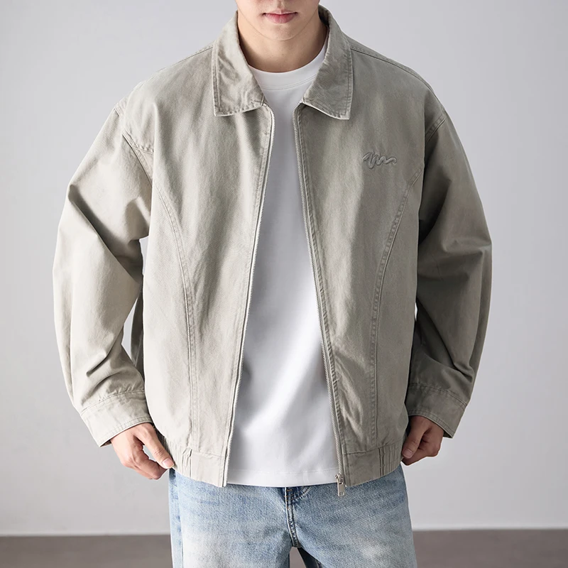 

Весенняя куртка мужская, модная, винтажная, свободного кроя, повседневная, в стиле карго, для студентов, для мальчиков и девочек, осенняя, в американском ретро-стиле, бомбер, верхняя одежда