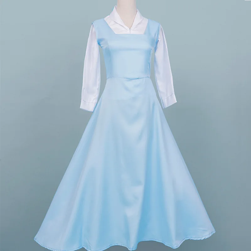 

Beauty And The Beast Belle Princess Maid Halloween Costume, Maid, Princess Long Dress Performance Costume