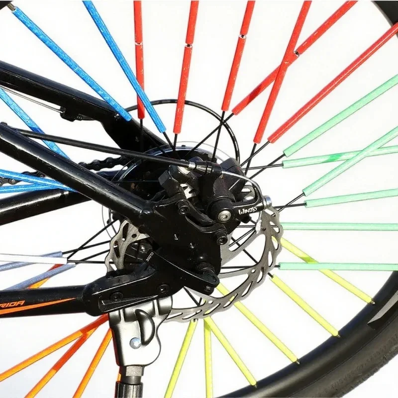 Bicycle Wheel Spokes Reflective Sticker Tube Strip Warning Light DIY 7.5cm MTB Cycling Reflector Reflective Safety Kit