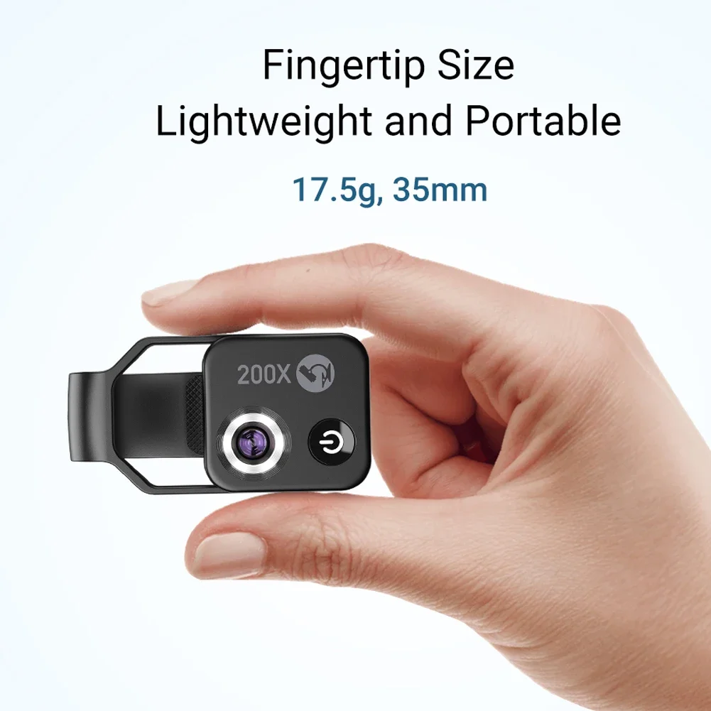 200X Mobile Phone Microscope With CPL LED Light Micro Lenses Zoom Magnification Universal Can Move Electronic Len Magnifier USB