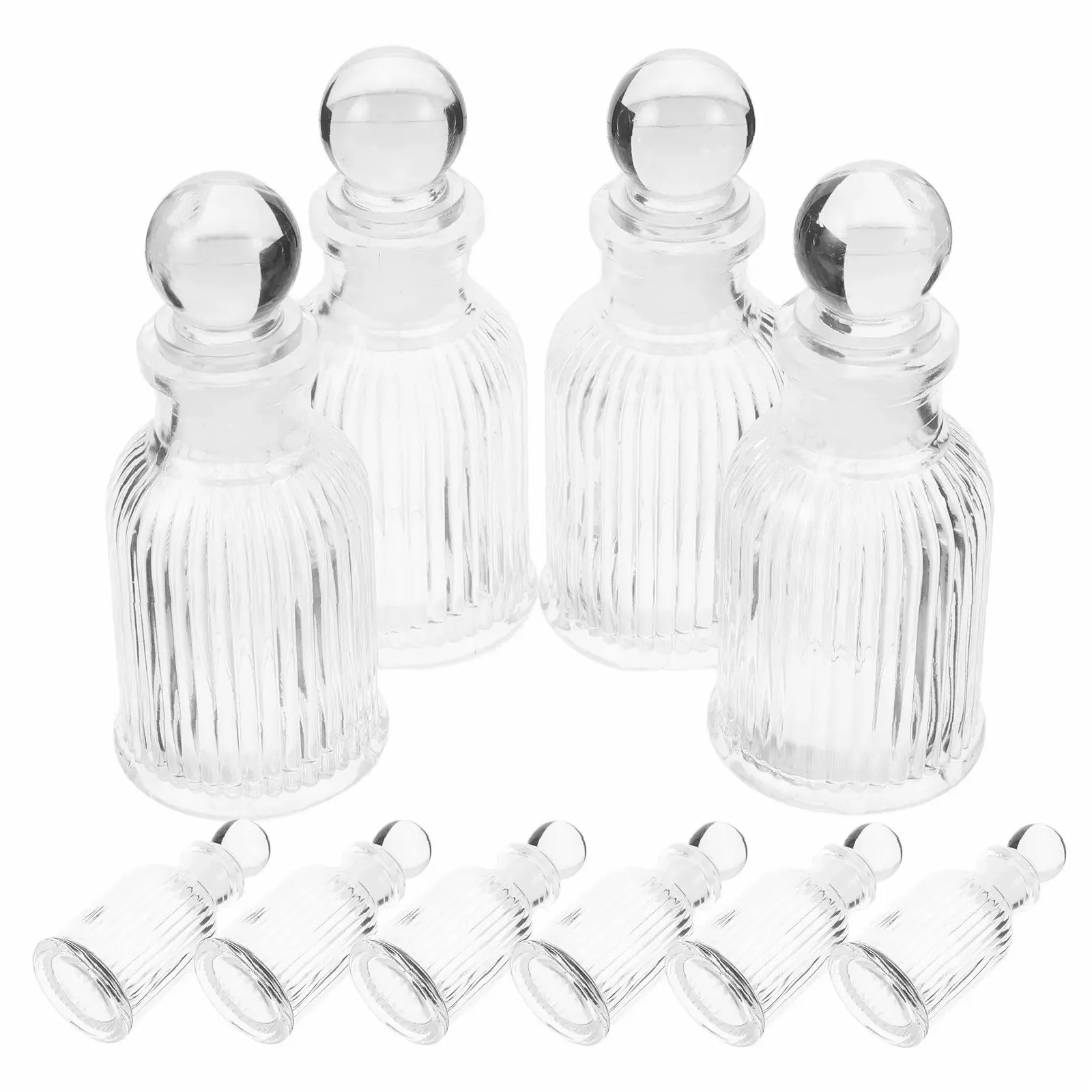 12Pcs Clear Glass Holy Water Bottles Refillable 50Ml for Catholic Baptism Church Wedding Favor Cross