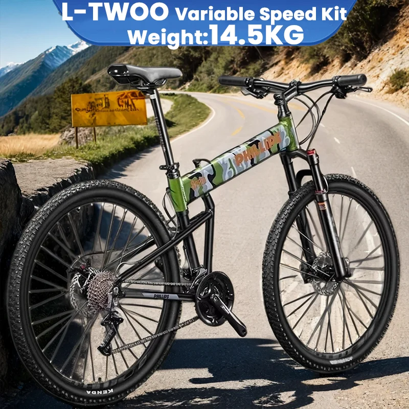 

27.5/29inch Aluminum alloy frame folding mountain bike27/30/33speed Portable folding bicycle Off-road MTB bike Double disc brake