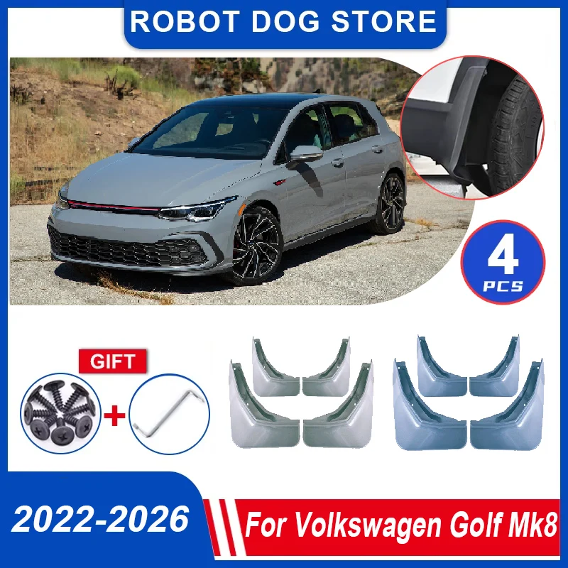 

Car Front Rear Fender For Volkswagen Golf Mk8 Accessories 2022-2026 Mud Flaps Splash Guards Mudguards Baking Paint Mudflap Tools