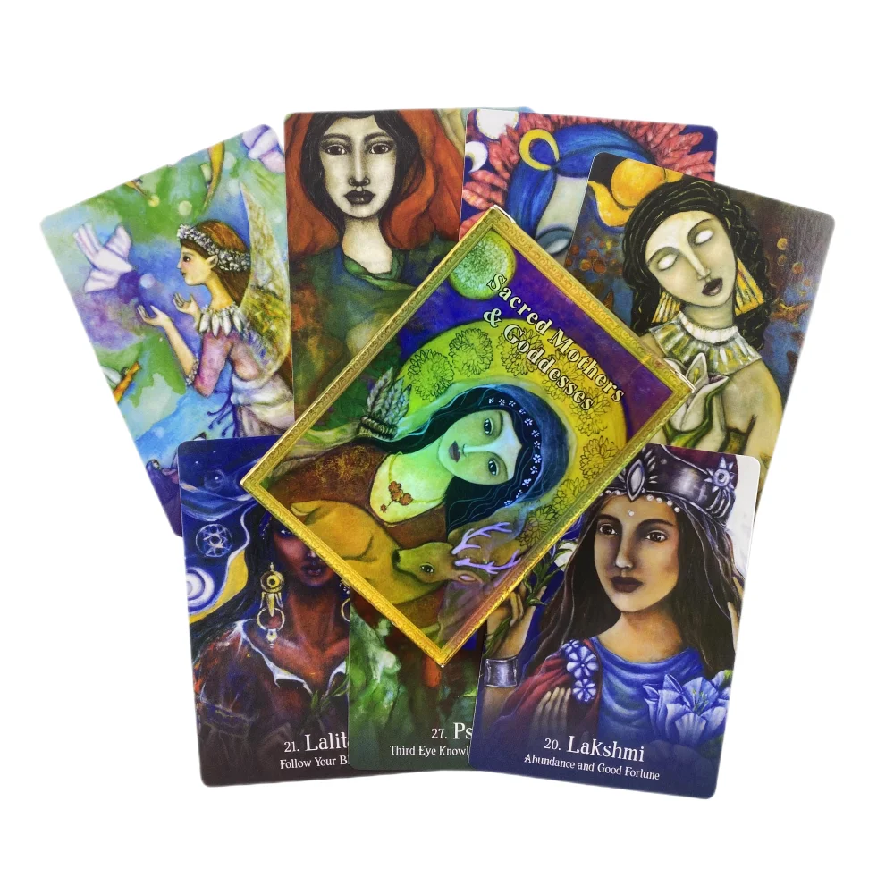 Sacred Mothers Of Goddesses Oracle Cards A 40 English Divination Edition Deck Borad Games