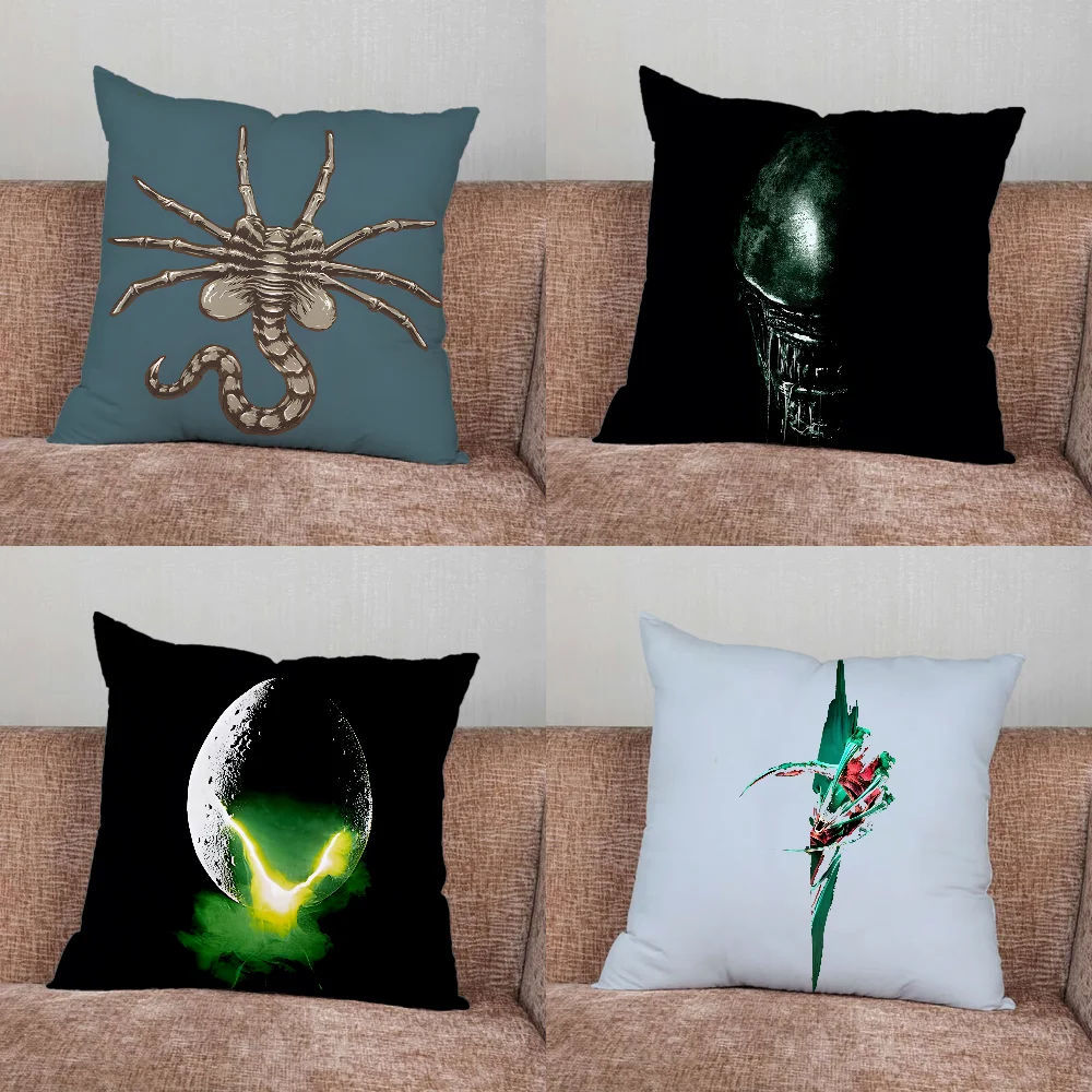 

Film A-Alien X-Xenomorph Pillow Case For Home Bedroom Car Office Decoration Living Room Sofa Cushion Cover Suitable