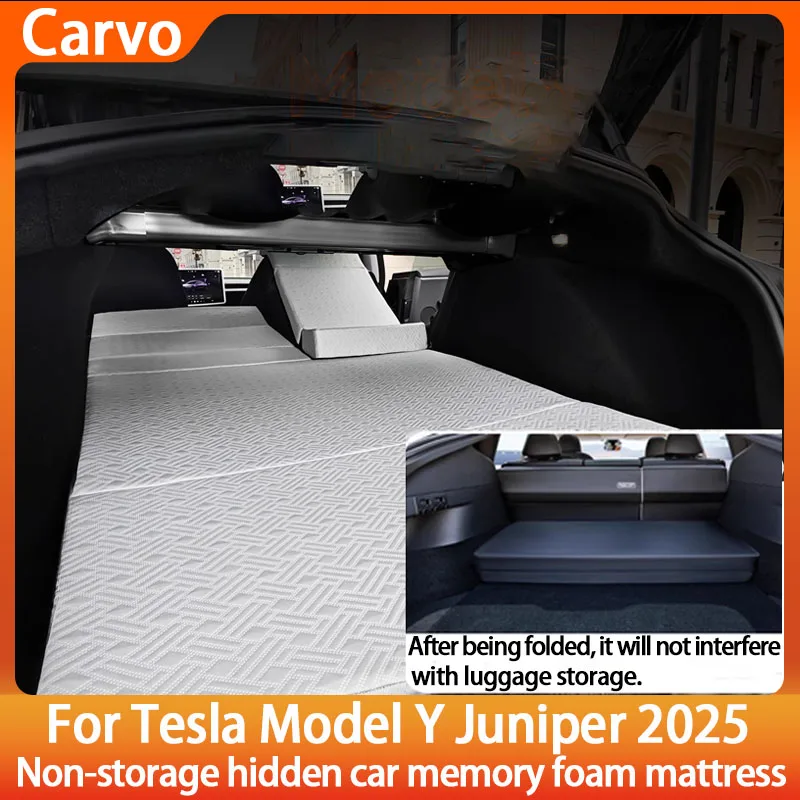 

Автомобильный матрас для Tesla Model Y Juniper 2025 и Model Y 2021-2024, аксессуары, автомобильный складной пенопласт с эффектом памяти для Tesla, коврик для кемпинговой кровати