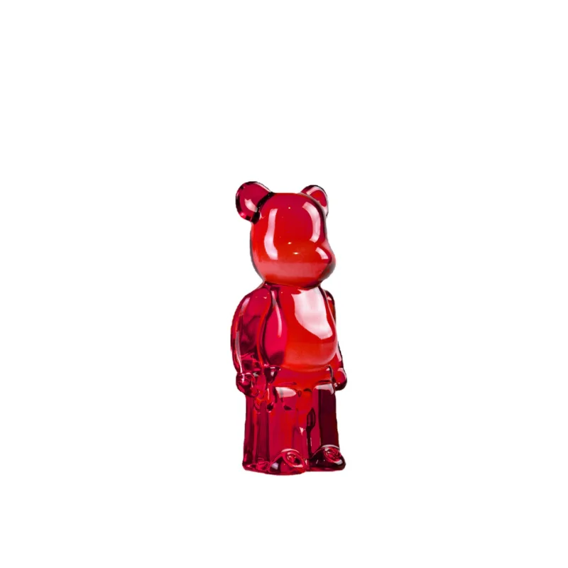 Height 14cm Tide Playing Crystal Glass Violent Bear Ornament