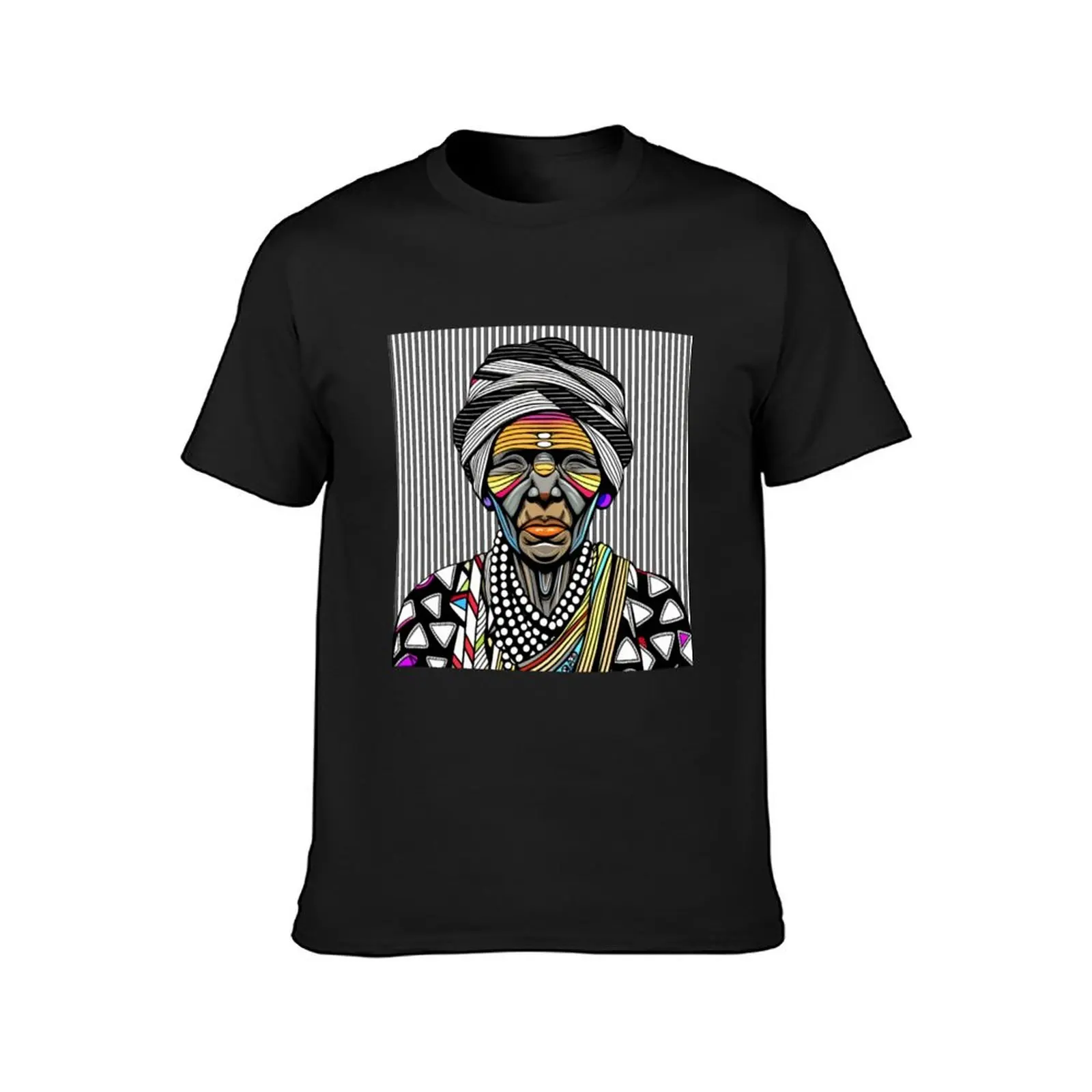 .The Weary Faces of Africa: Depicting Traditional Attire T-Shirt summer tops boys animal print mens cotton t shirts