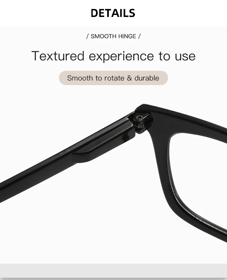 Occhiali minimalisti a luce blu, eleganti, leggeri e confortevoli con cerniere a molla.