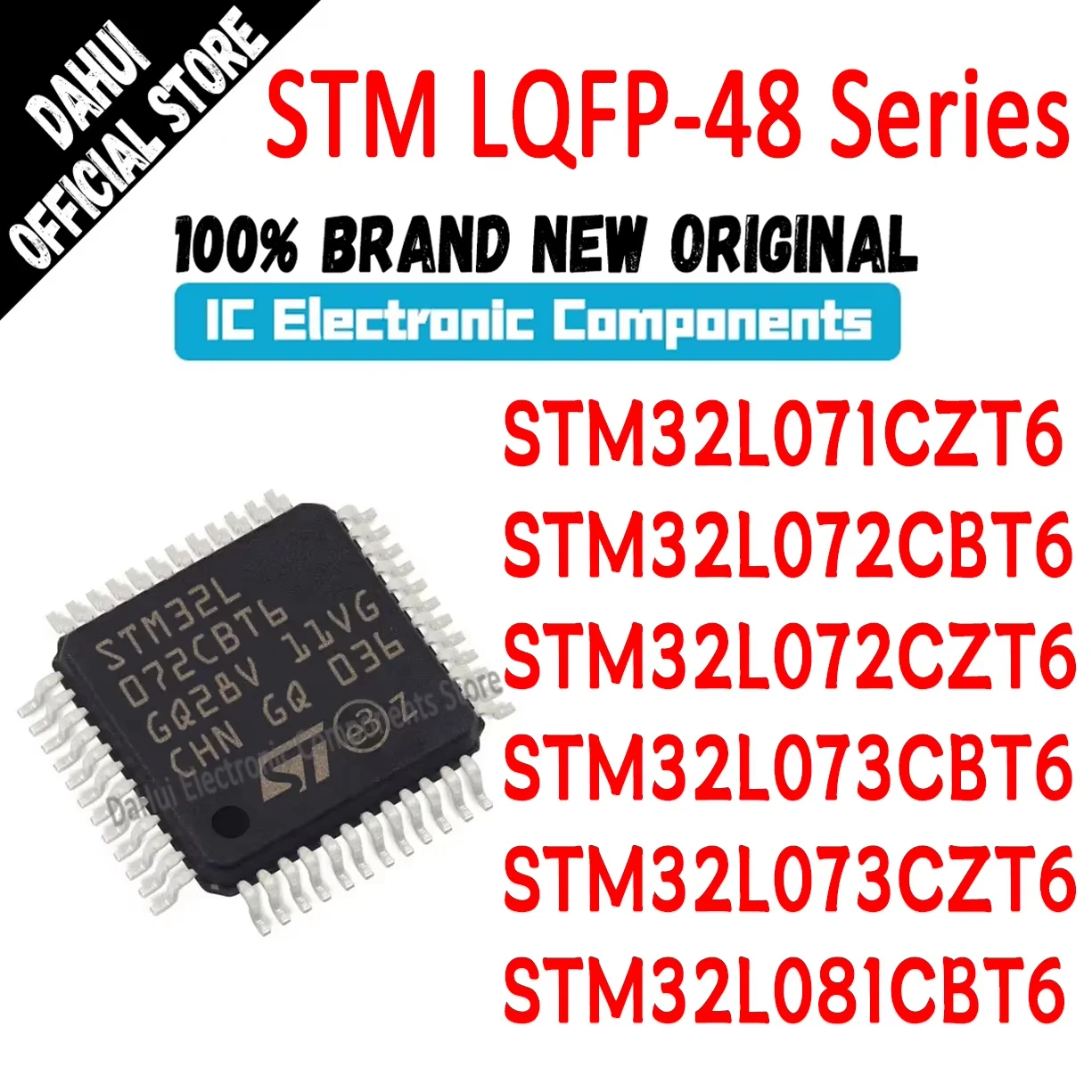 STM32L071CZT6 STM32L072CBT6 STM32L072CZT6 STM32L073CBT6 STM32L073CZT6 STM32L081CBT6 STM IC MCU Chip LQFP-48