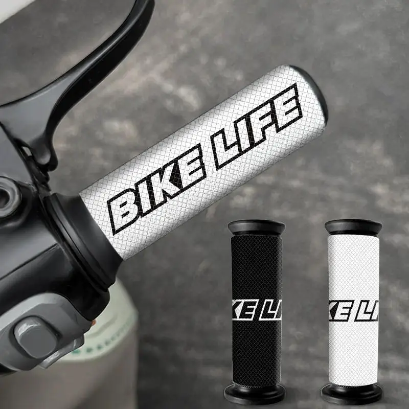 2Pcs 2D Flat BIKE LIFE Letter Vinyl Sticker, Waterproof Decal for Bike Motorcycle Handlebar Helmet Frame Decor, Holiday Gift