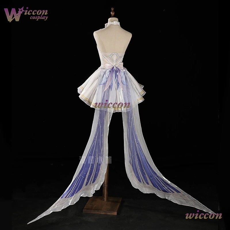Mag/Columbina Genshin Impact Cosplay Damselette Moon Maiden traje Cos peluca Halloween conjunto completo ropa diosa Kuutar decoración