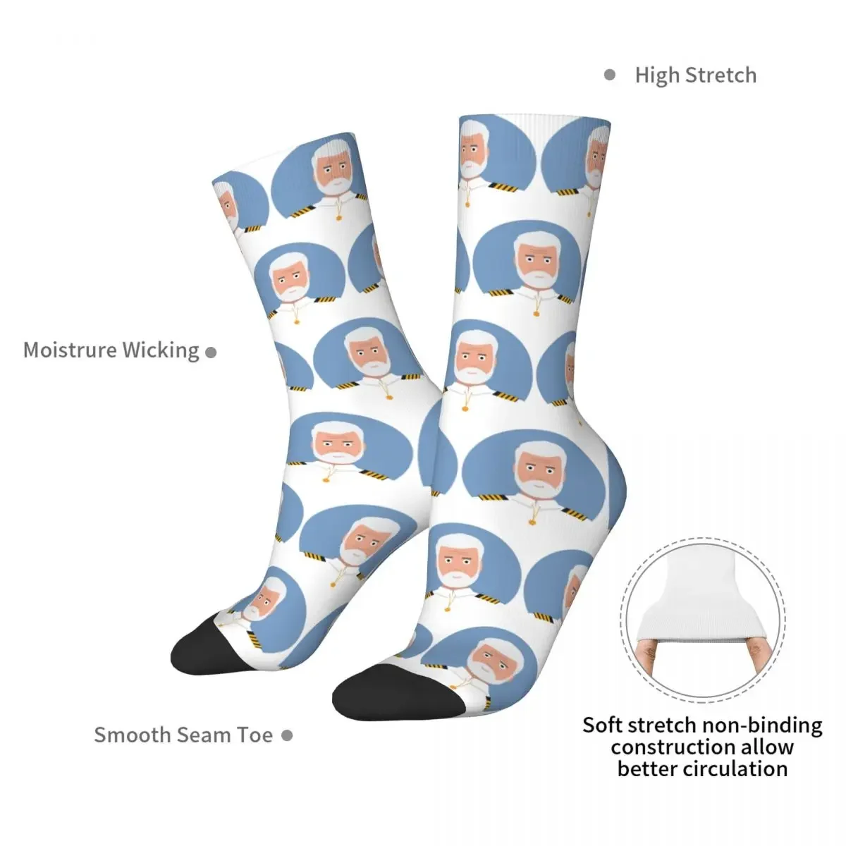 Captain Lee Socks Socks Harajuku High Quality Stockings All Season Long Socks Accessories for Unisex Gifts