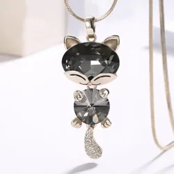 Cute Cat Long Necklaces & Pendants for Women Maxi Collier Femme Fashion Necklace Statement Colar Accessories Jewelry 2026