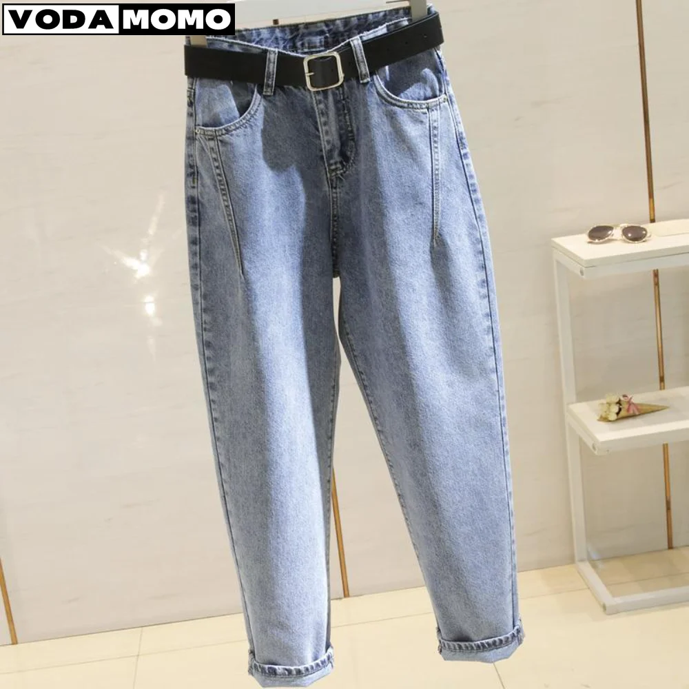 Calças de brim dos homens harem calças moda bolsos desinger solto ajuste baggy moto jeans masculino estiramento retro streetwear relaxado jeans cônicos
