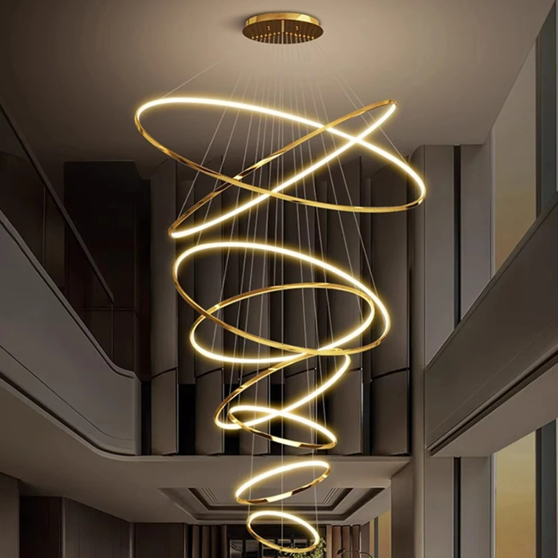

Modern Home Decor Led Lights Pendant Light Lamps Forstaircase Chandeliers For Living Room Hanging Light Indoor Lighting