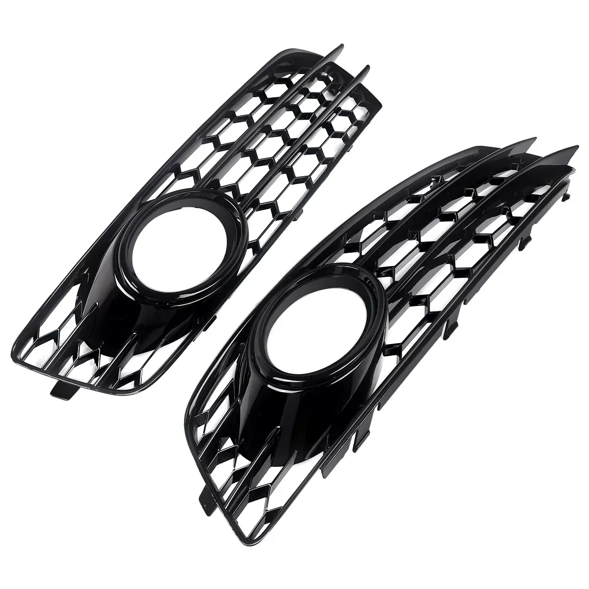 

For Audi A3 8P Sport Front Foglight Cover Case S Line 2009 2010 2011 2012 Front Fog Light Lamp Grille Cover Bezel Gloss Black