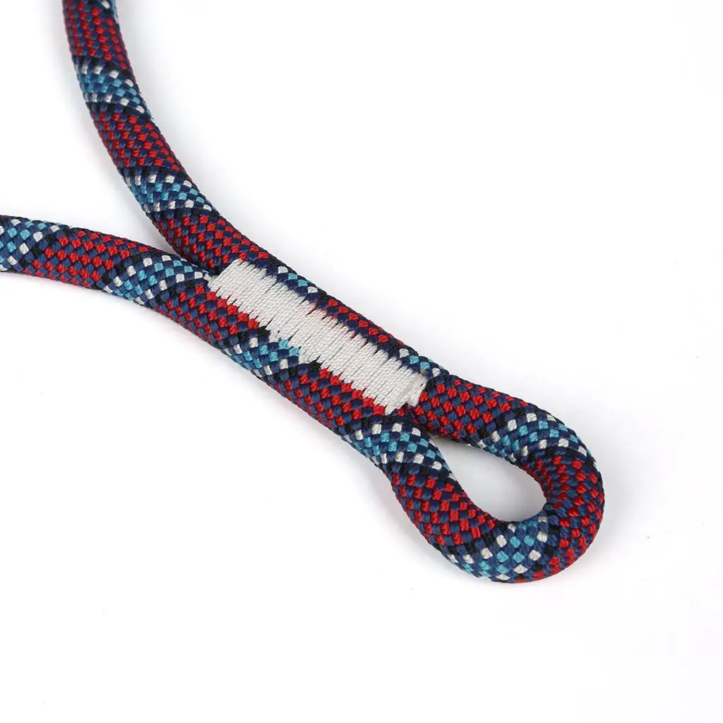 Dynamic Rope Lanyard Y Shape Adjustable Safety Gear Multicolor Asymmetry Rope for Rock Climbing Protection