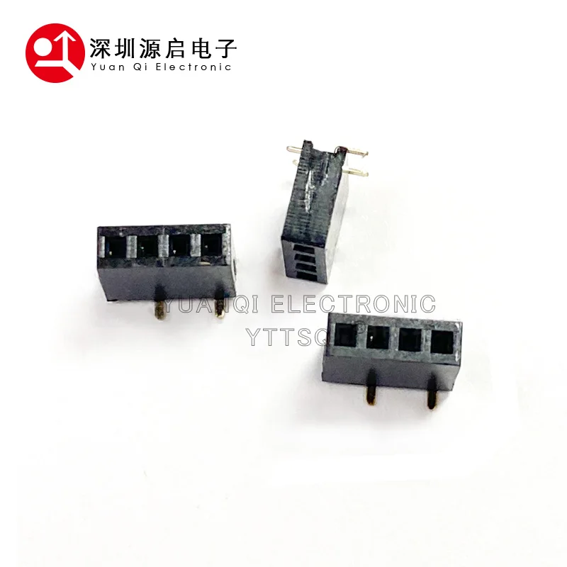 SMT 1.27mm 1.27 Single Row Dislocation Female PCB Board Pin Header Socket Connector Pinheader 1*5/10/12/15/20/2-50P SMD