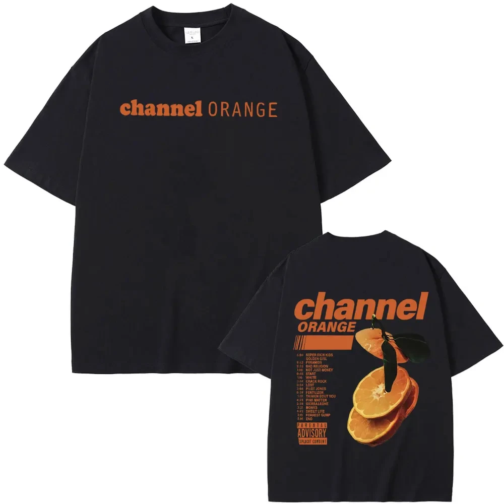 

Oversized T-shirts Blond Hip Hop Vintage Men's Blond Tees Top Streetwear Rapper Frank Channel Orange Graphic Print Tshirt Ocean