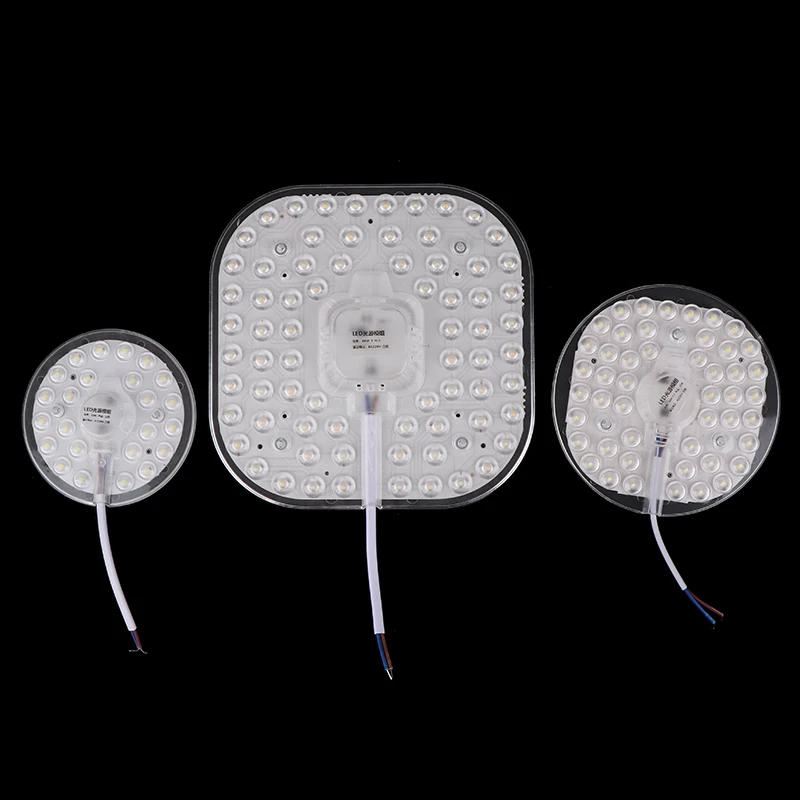 1 Zestaw 12 W 18 W 24 W 36 W 48 W Panel LED Wymiana lampy sufitowej Wentylator ścienny Okrągły moduł 220 V Moduł oświetlenia sufitowego LED