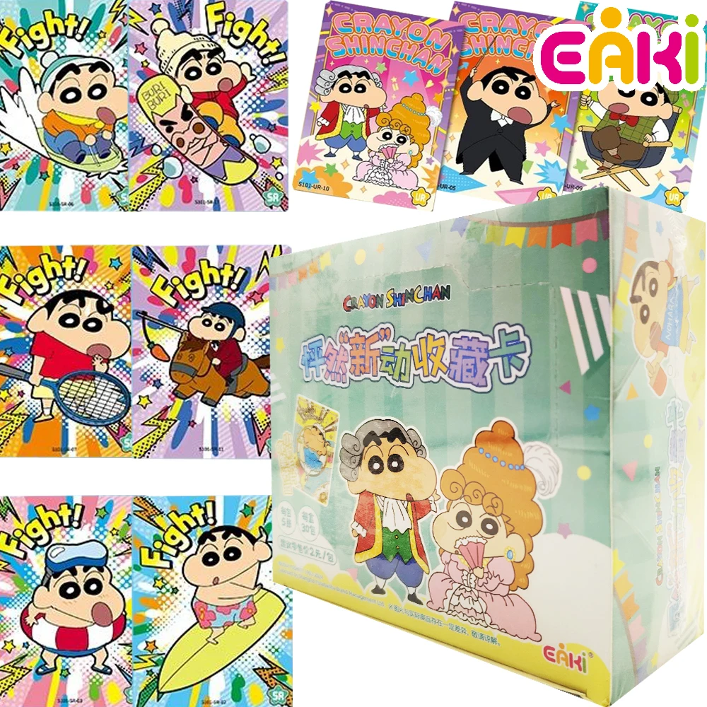 

Genuine EAKI Crayon Shin-chan Collection Cards Highly Beloved Anime Protagonist Creative Design Role-playing Cards Friends Gifts