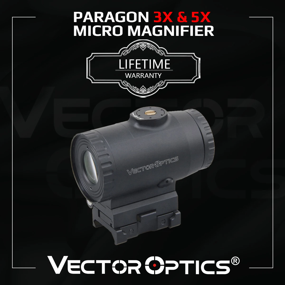 Vector Optics Paragon 3x18&5x30 Mini Magnifier Mini Size IP67 Waterproof With Flip-Side Mount Lifetime Warranty Fit AR15