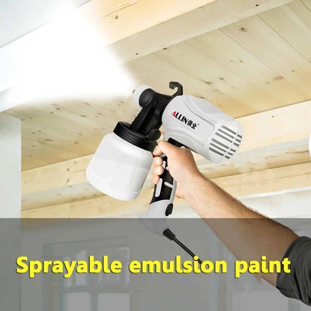 900ML Electric Spray Gun Portable 650/500W Cordless Paint Sprayer Auto Furniture Steel Coating Airbrush Tool Spraying Machine