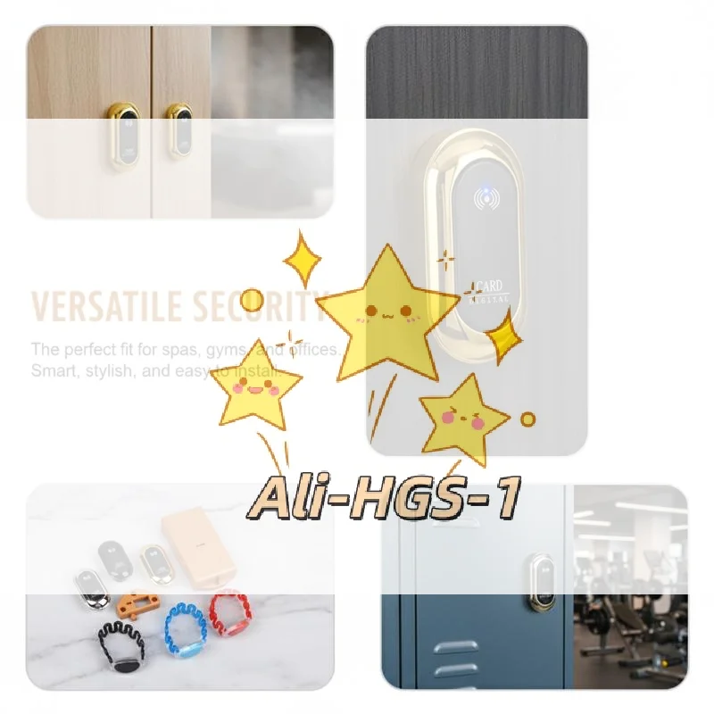 

Electronic Lock Cabinet Lock with One Key and One Card Anti Theft Safe Access Box Lock for Office Home Drawer Locker