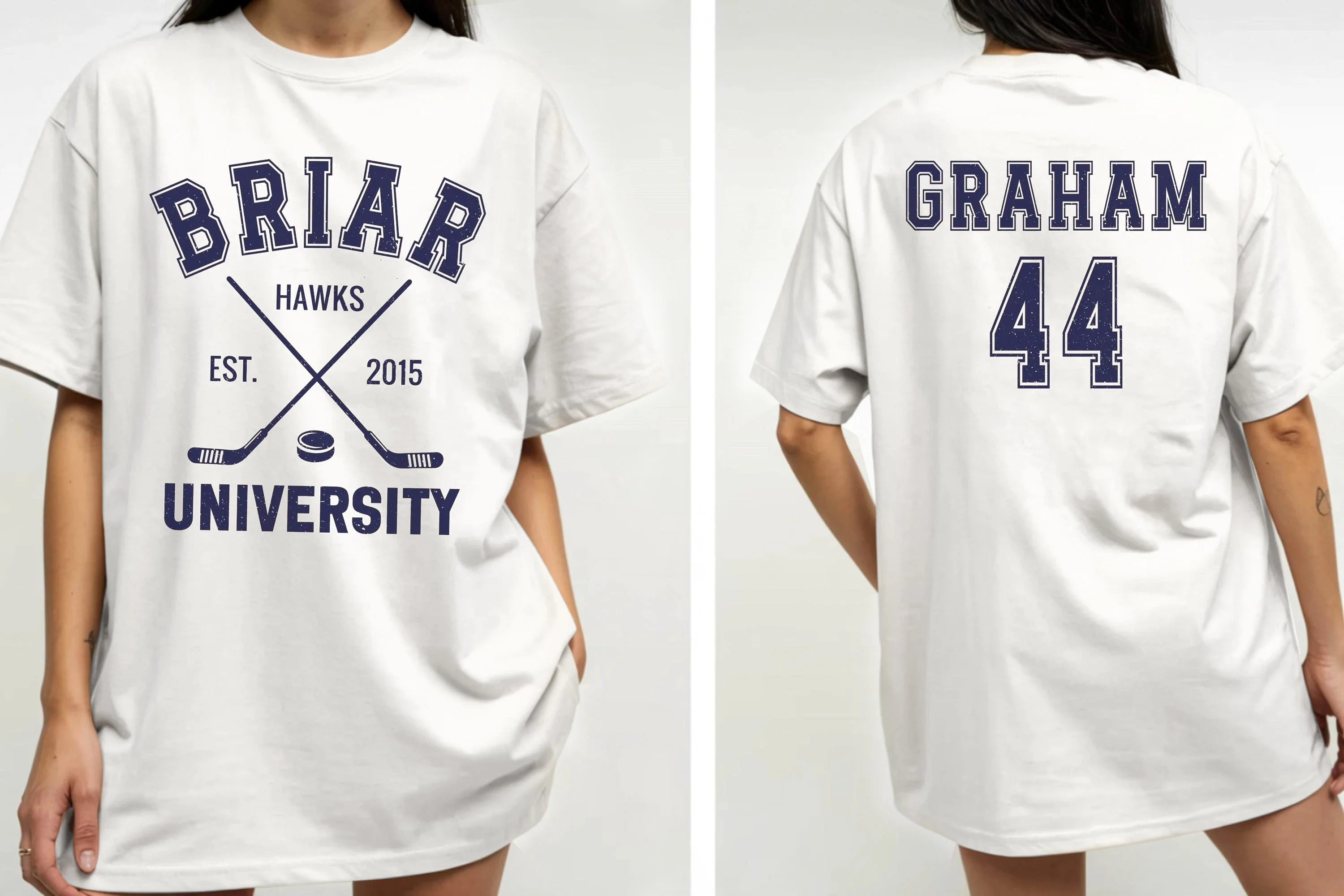 2026 TV Off Campus Briar University Graham 44 Men's Women's T-shirt Cosplay Short Sleeve Casual Fans T-shirt Top Hockey Jersey