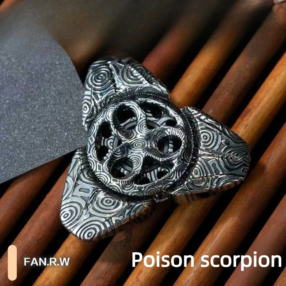 Scorpion EDC 3-page Mechanical Metal Fidget Spinner Desktop Stress Relief Toy with Good Feel and Attack Speed
