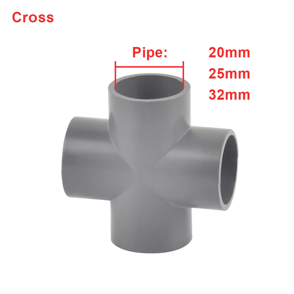 Binnendiameter 20/25/32mm 3-weg/4-weg/5-weg driedimensionale PVC-connector Watervoorziening Buisleidingen Gelijke connectoren - afbeelding 1