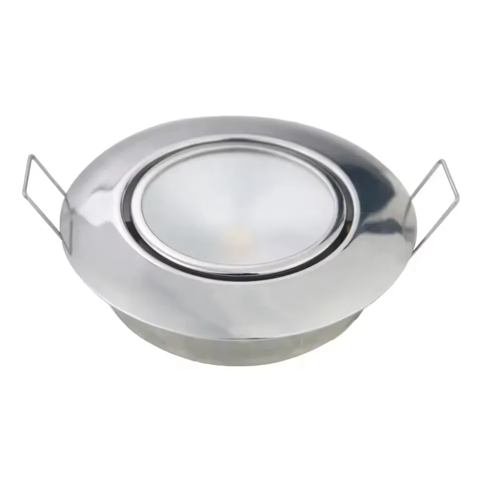 Stainless Steel 3W RGBW Led Ceiling Light 12V Blue White Red Green LED Dome Light Boat Interior LED Down Lights