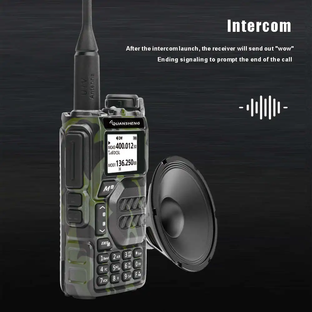 Imagem -04 - Quansheng Uv-k5 Radio Walkie Talkie Dtmf Vox fm Air Band Cópia Freq sem Fio Vhfuhf 136174mhz 400470mhz 50600mhz 136-174mhz