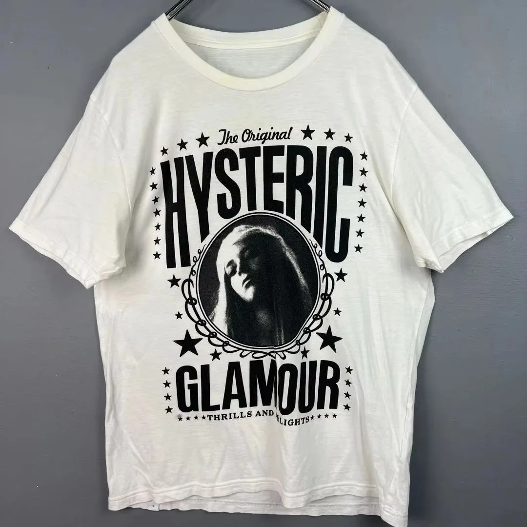 Thrills and Delights Hysteric Glamour Harajuku Style Trendy Brand Graphic T-Shirt Cotton Men Women Streetwear Tee