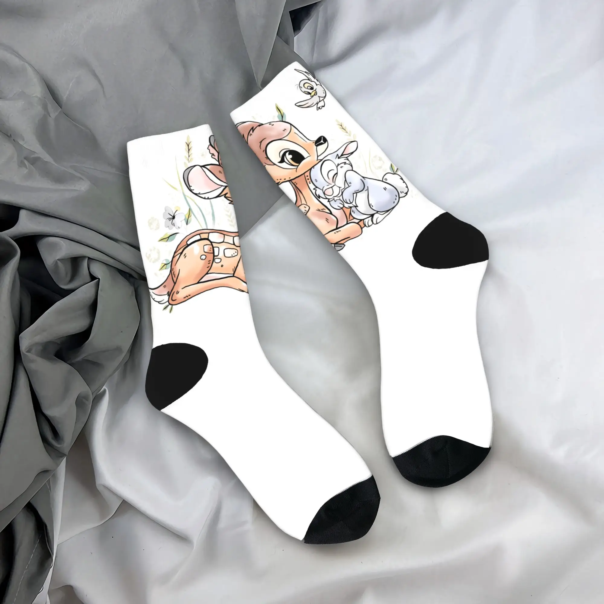 بامبي الجوارب تصميم جوارب المضادة للانزلاق النساء الرجال الجوارب الدافئة لينة الشتاء العصرية جوارب رياضية في الهواء الطلق