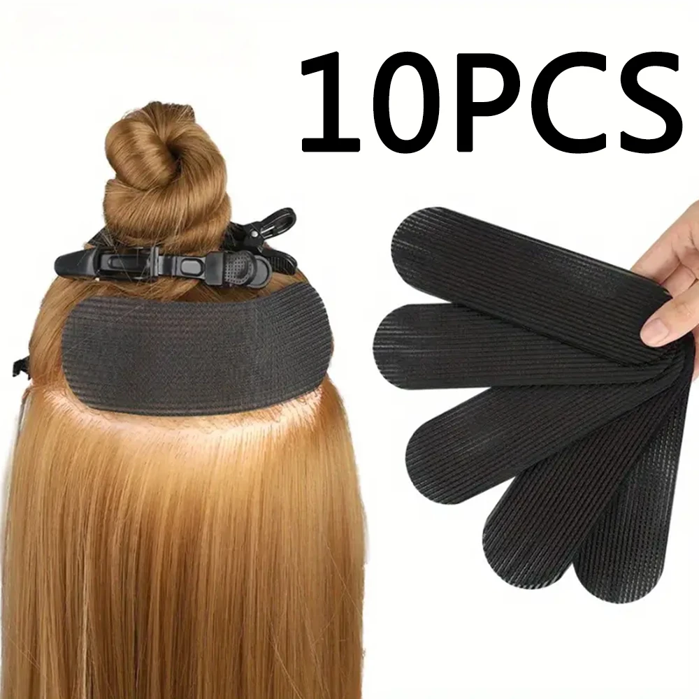 

10pcs Invisible Hair Grippers, Self-Adhesive No-Slip Nylon Hair Bands,Magic Hair Stickers for All Hair Types,Hairdressing Tools