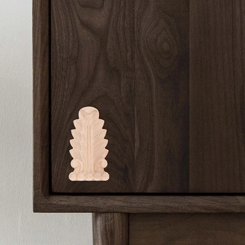 

2Pcs Unfinished Wood Carved Appliques Vintage Style Roman Column Corbel Fireplace Door Cabinet Decorative Home Decor