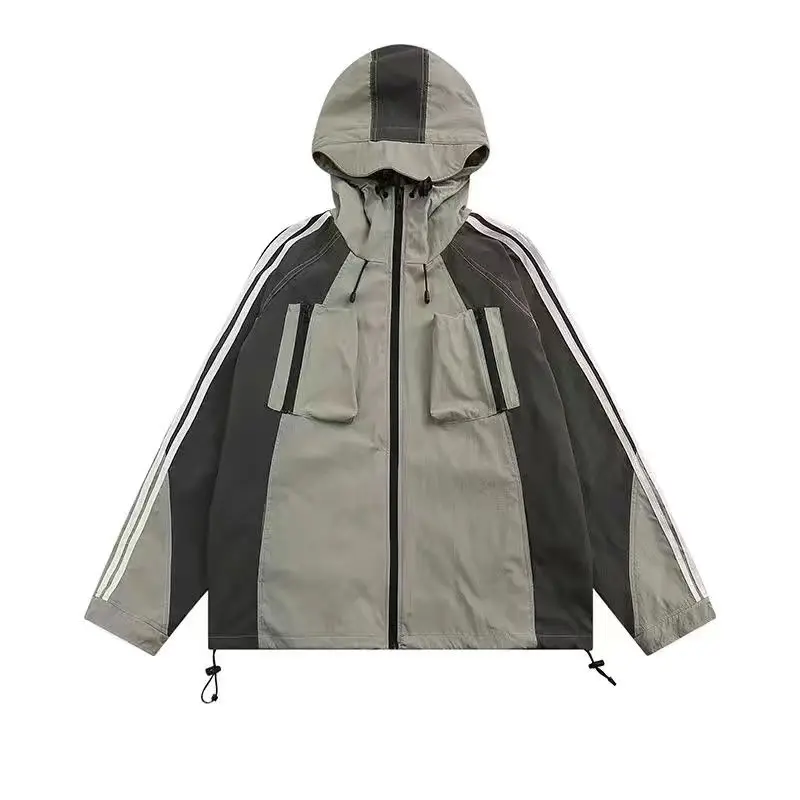 Deeptown Streetwear Techwear Jacket Women Windbreaker Vintage Anorak Harajuku Oversize Zipper Hooded Korean Reviews Many Clothes