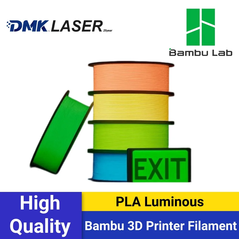 Bambu Lab original PLA Luminous 3D Printer Filament Translucent High Toughness Eco-Friendly Easy to Print RFID-Enabled 1kg